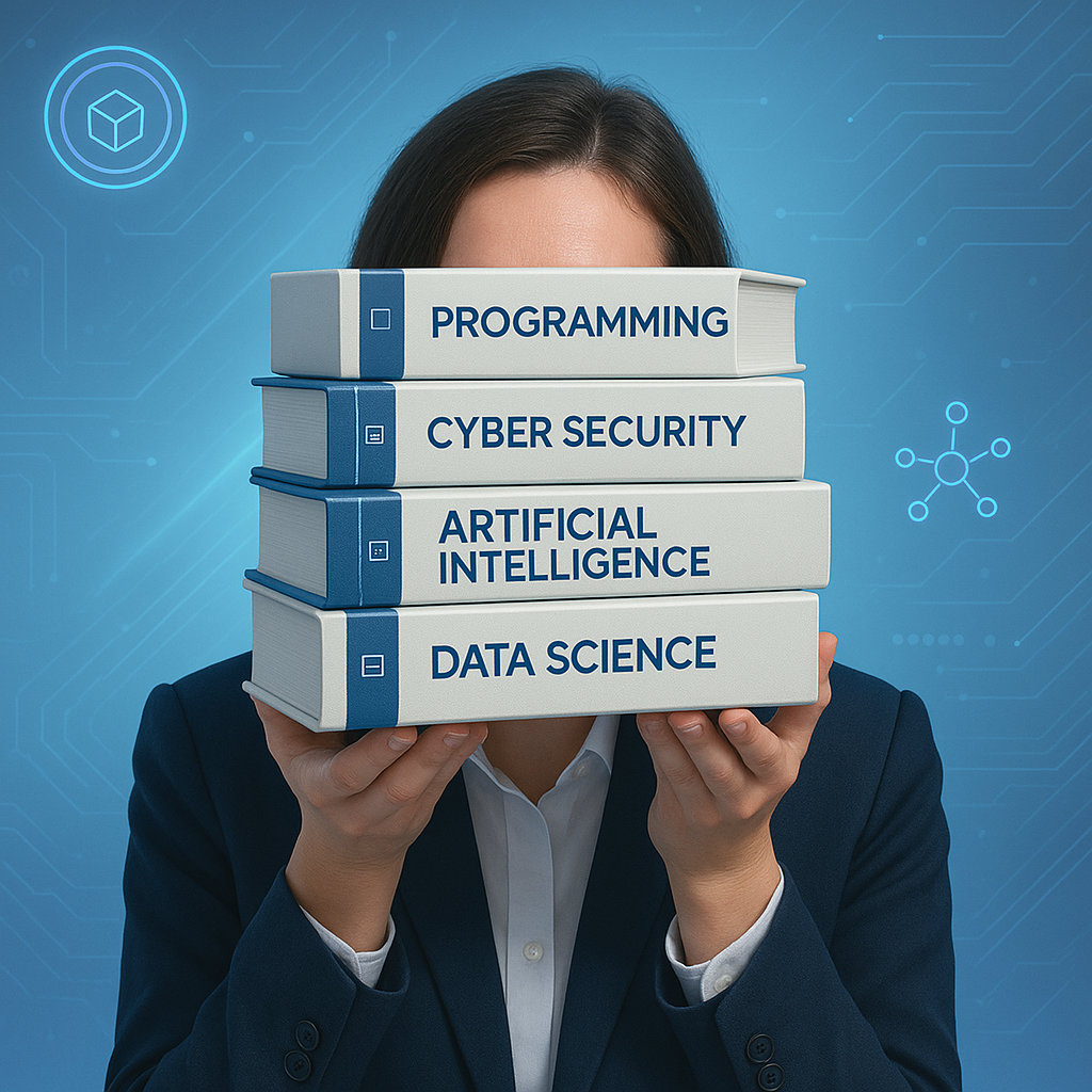 Students learning web development and cybersecurity at Aspire Academy